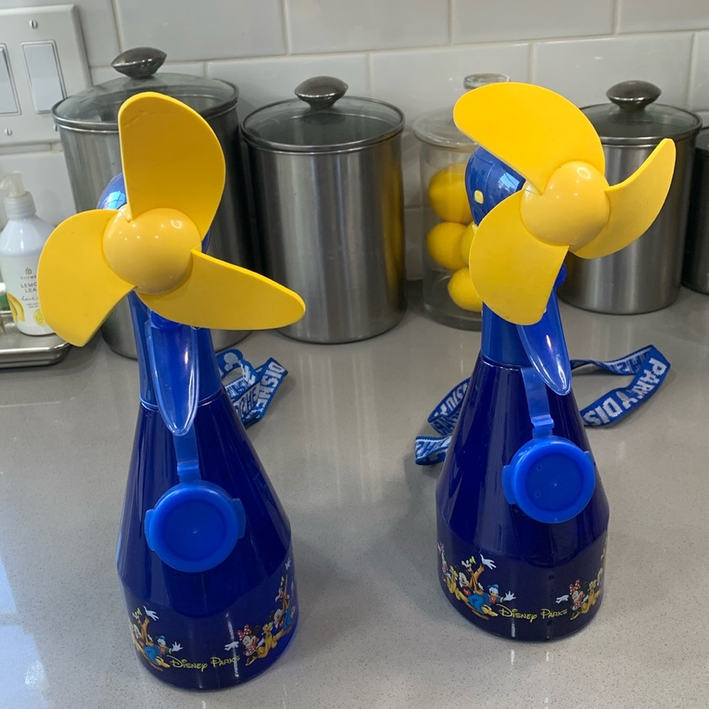 Disney Parks Misting Fan Spray Water Bottle w/Lanyard